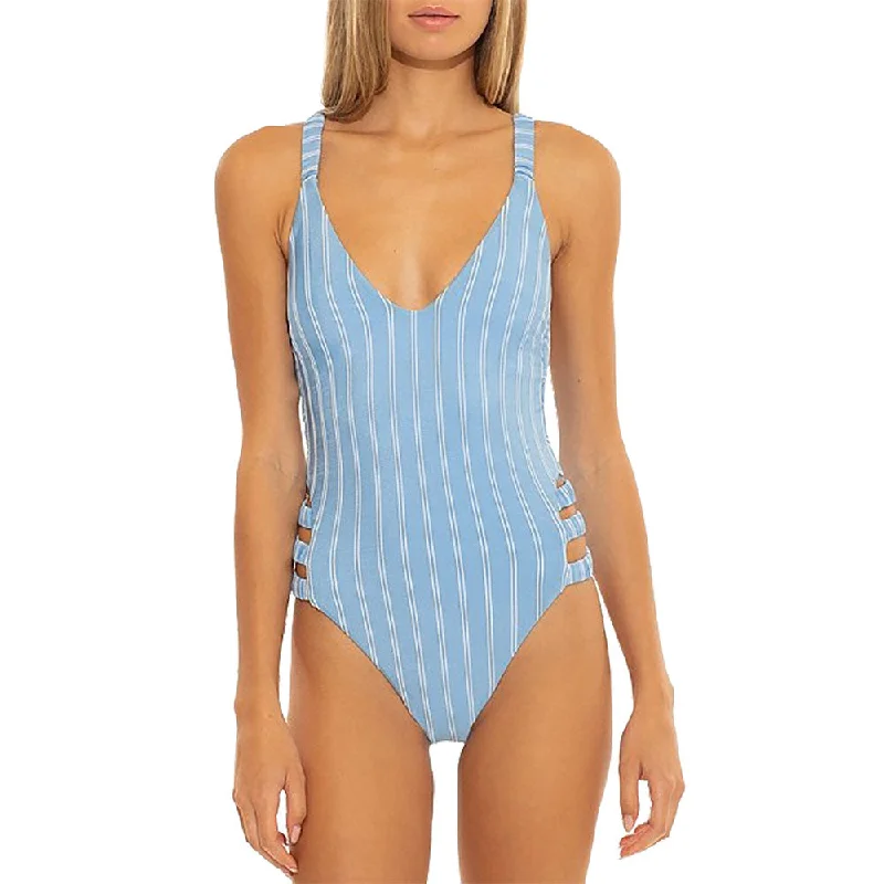 Isabella Rose Sugar on Top Peri One Piece Womens Swimsuit Stylish Beachwear Set