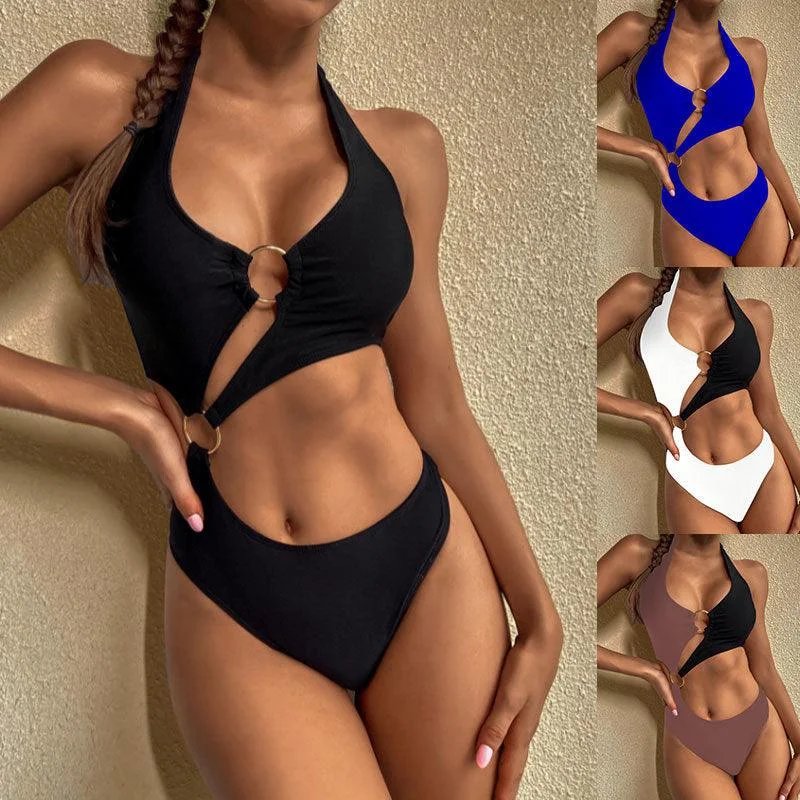 New Women's Conservative One Piece High Waist Swimwear Quick-Dry Tankini