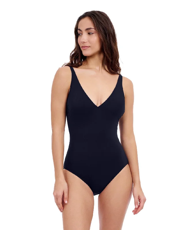 Profile By Gottex Tutti Frutti V-Neck One Piece Swimsuit Full Coverage Swimsuit