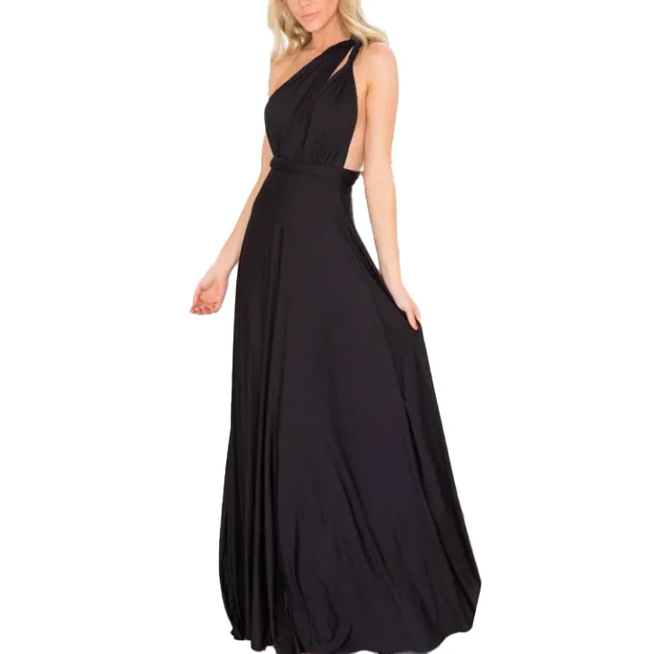 Women Loop Ruched Sexy Maxi Dress Stylish Empire Waist Maxi Dress