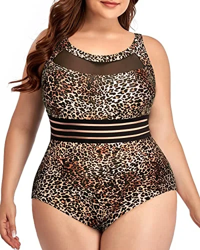 Confidence-Boosting One Piece Swimsuits Plus Size-Leopard Sexy Monokini Swimsuit