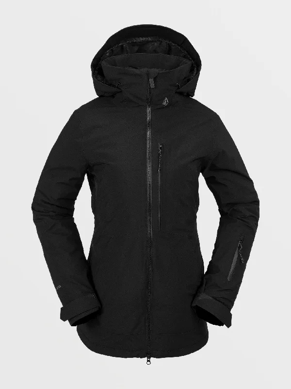 Womens 3D Stretch Gore Jacket - Black Fleece Jacket Down Jacket Parka