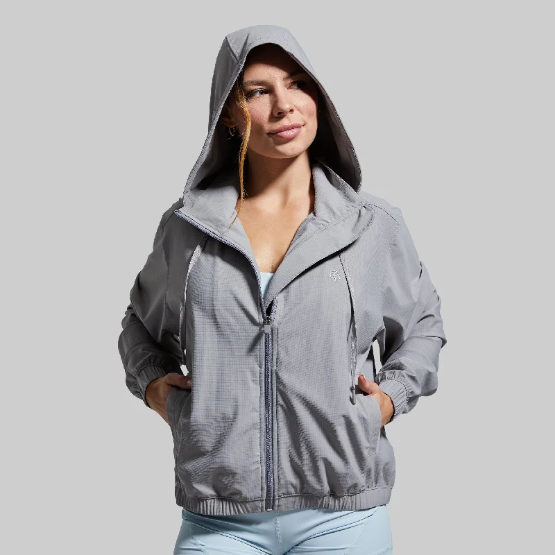 Crosswind Jacket (Light Grey) Tailored Jacket Straight Jacket A-Line Jacket