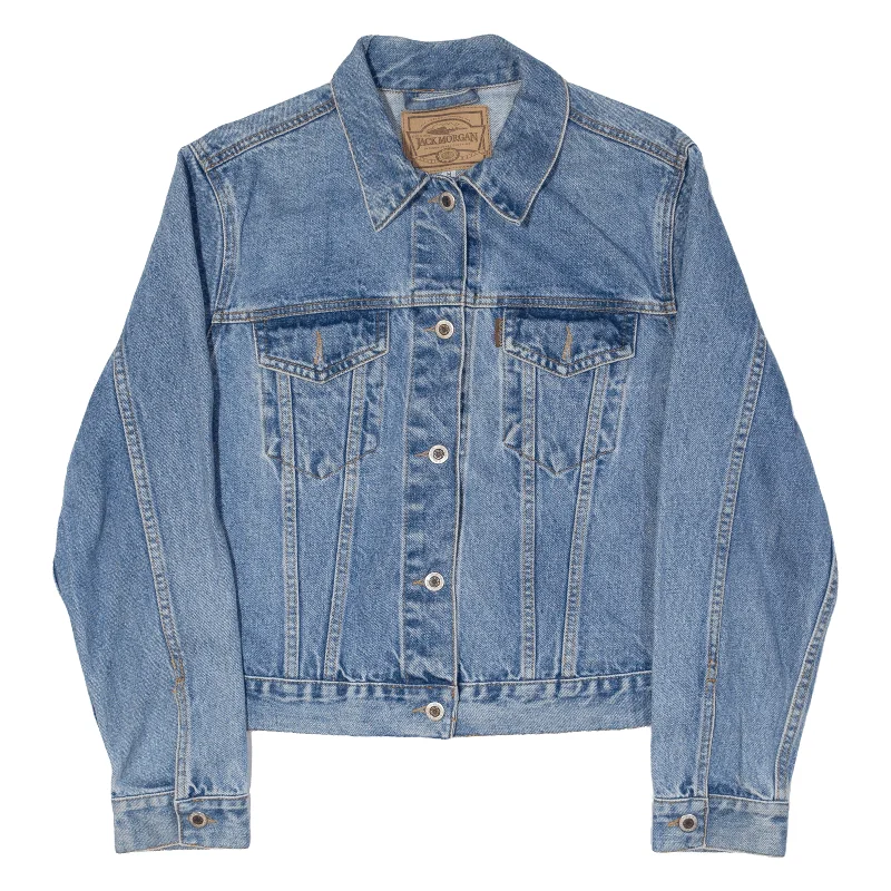 JACK MORGANS Womens Denim Jacket Blue M Jersey Jacket Tulle Jacket Batik Jacket