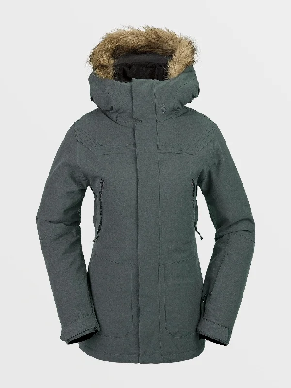 Womens Shadow Insulated Jacket - Eucalyptus Fleece Fabric Down Fabric Feather Fabric