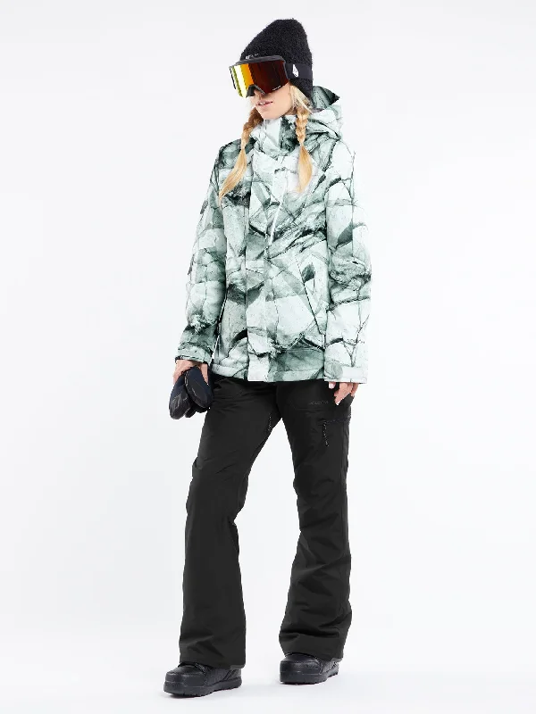 Womens V.Co Aris Insulated Gore Jacket - White Ice Toggled Jacket Drawstring Jacket Belted Jacket