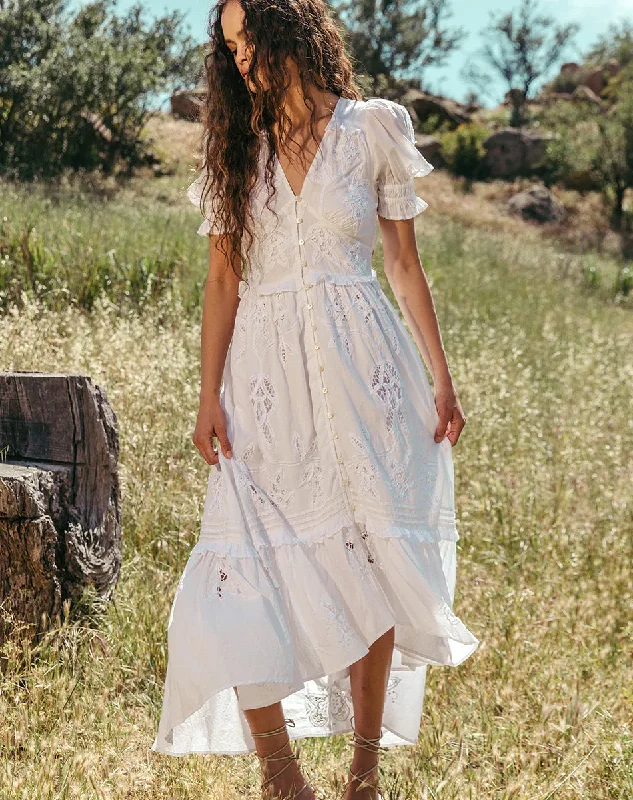 Estelle Ankle Dress Ivory