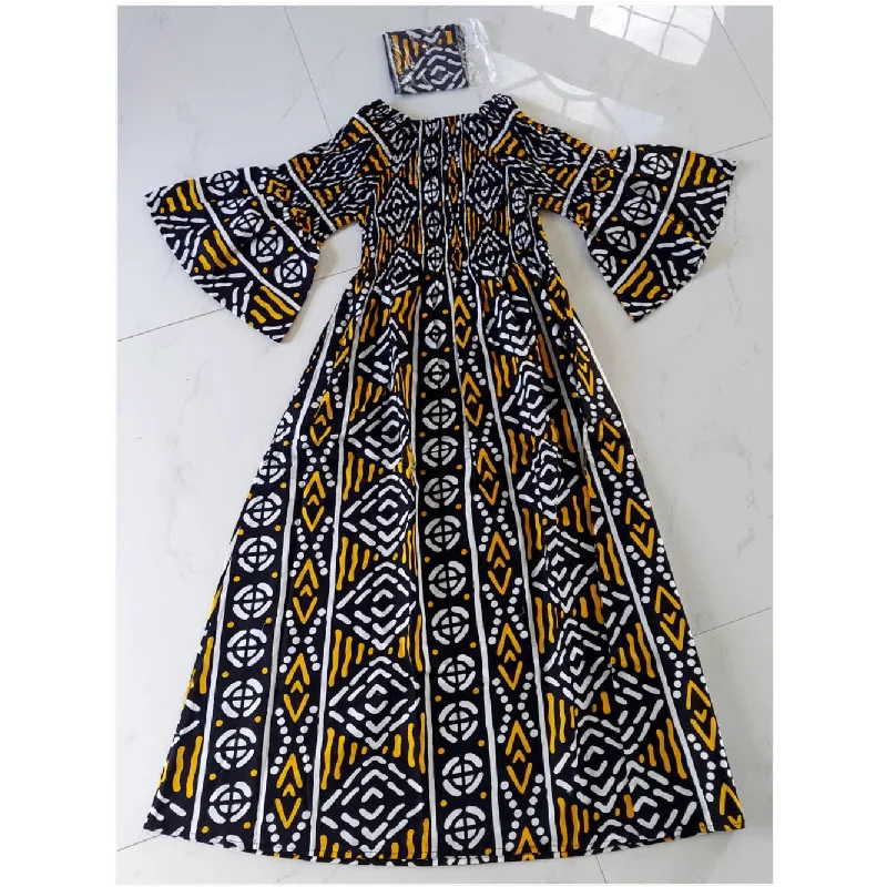 African Print Mother Dress / Girl Skirt Matching Set