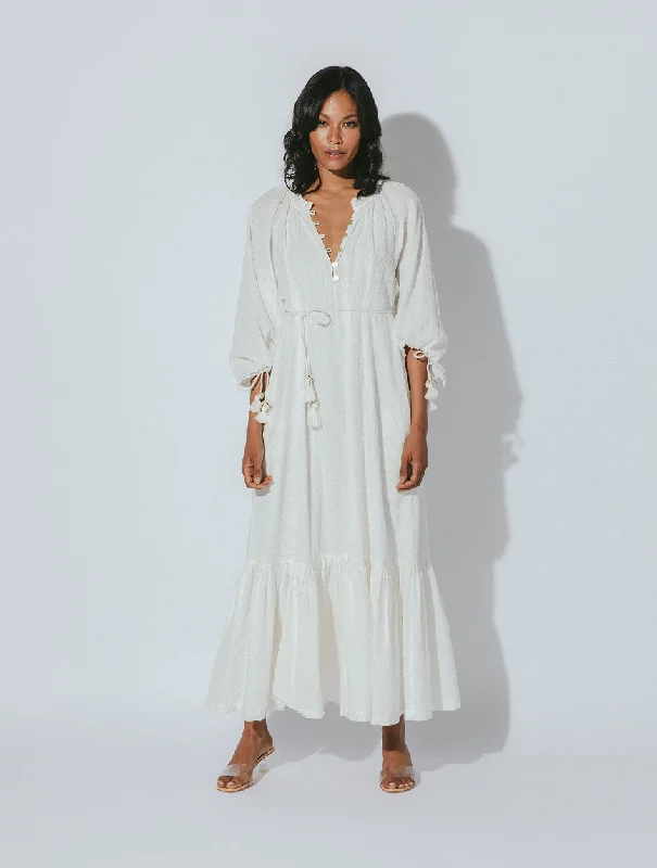 Hilo Kaftan Dress Ivory