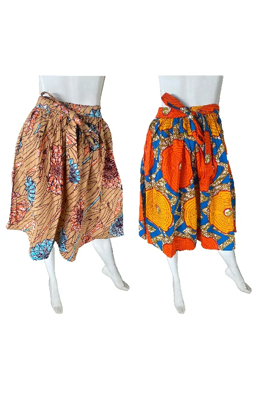 Ankara Short Skirts (Pack of 2 Pieces) denim skirt durable