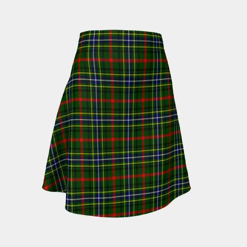 Bisset Tartan Flared Skirt velvet skirt plush