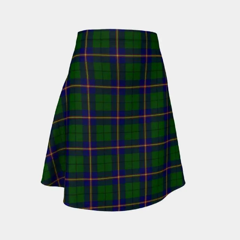 Carmichael Modern Tartan Flared Skirt denim skirt fashionable