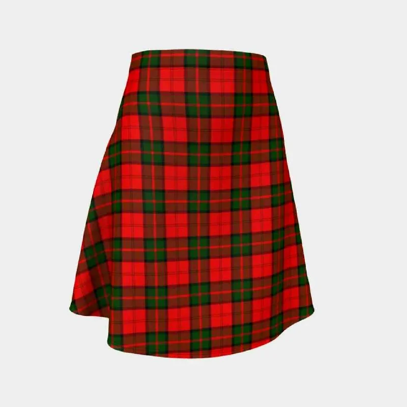 Dunbar Modern Tartan Flared Skirt chiffon skirt lightweight