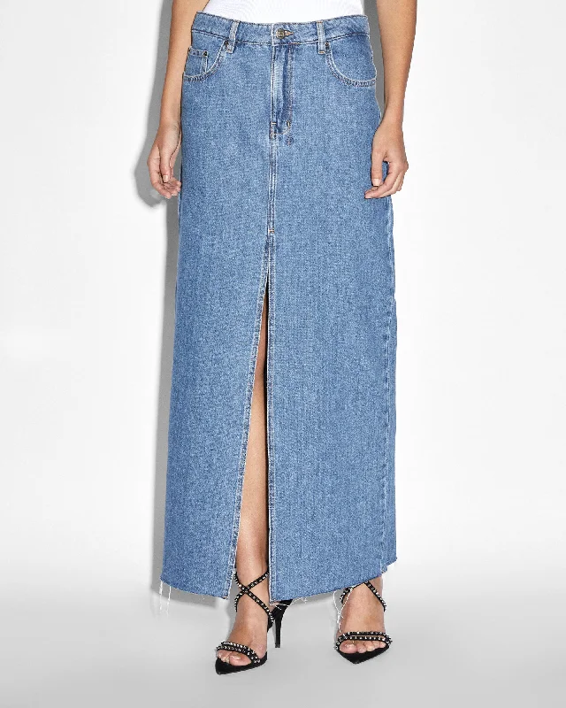 KARA MAXI SKIRT HERITAGE high slit skirt