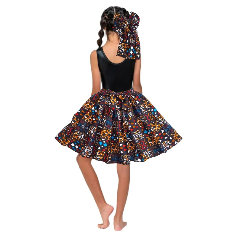 Kids African Print Midi Skirt pencil skirt chic