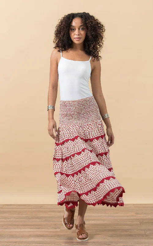 Pico Skirt, Short, Rossa Calico tiered skirt playful