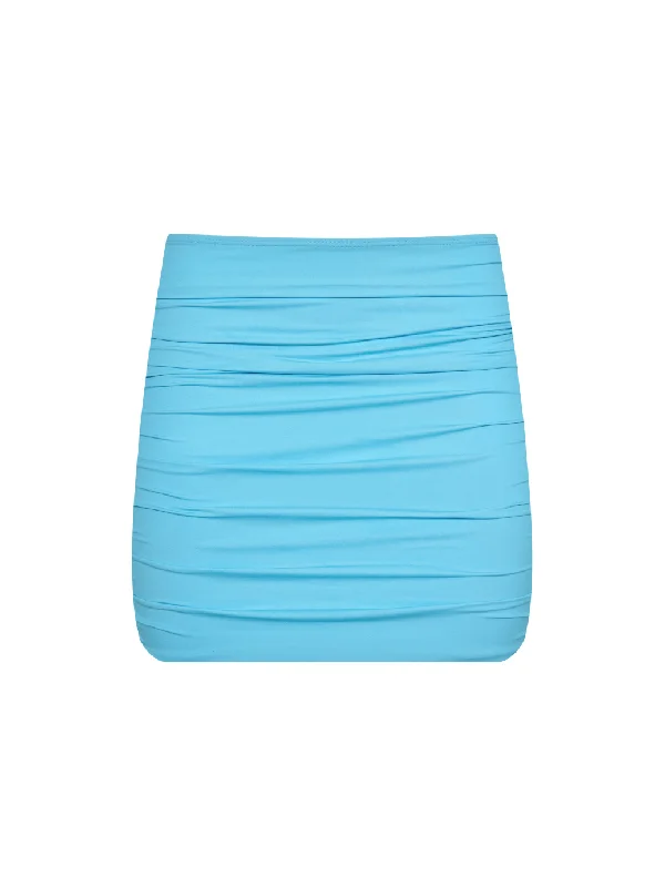 The Twiggy Miniskirt – Aqua wool skirt warm